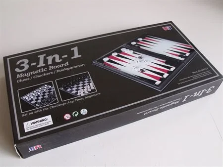 Magnetic Games – 3 in 1 Magnetic Chess/Checkers 14″