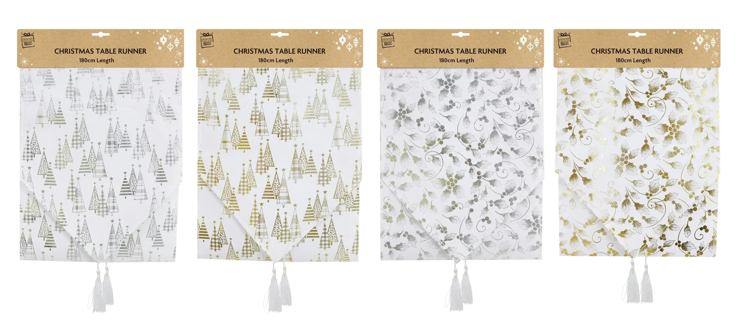 Runner White Foil Print - 180cm - 2 colours - 2 designs