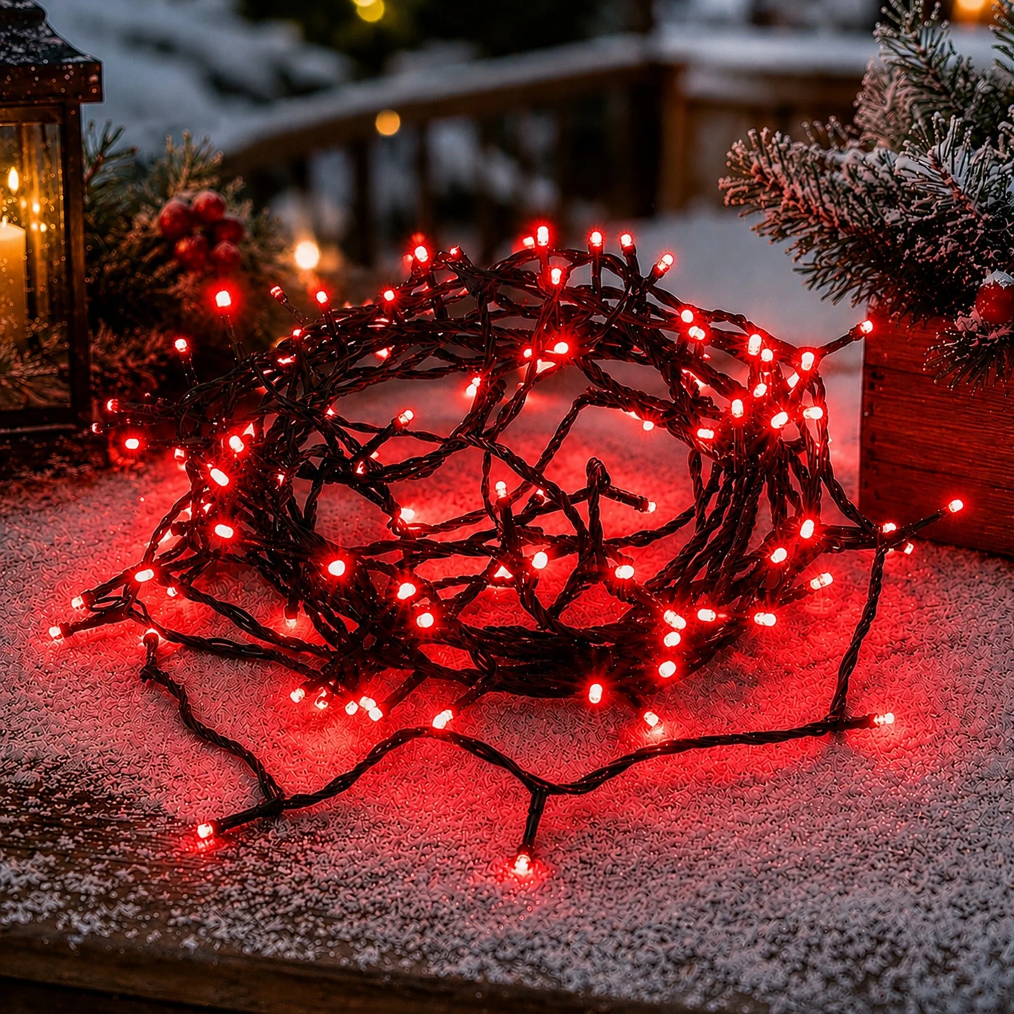 240 LED Fairy Lights – Red