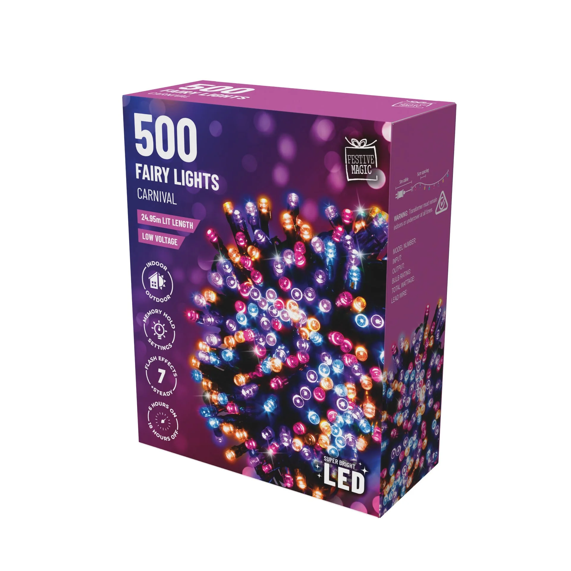 500 LED Flashing Lights – with Timer Carnival