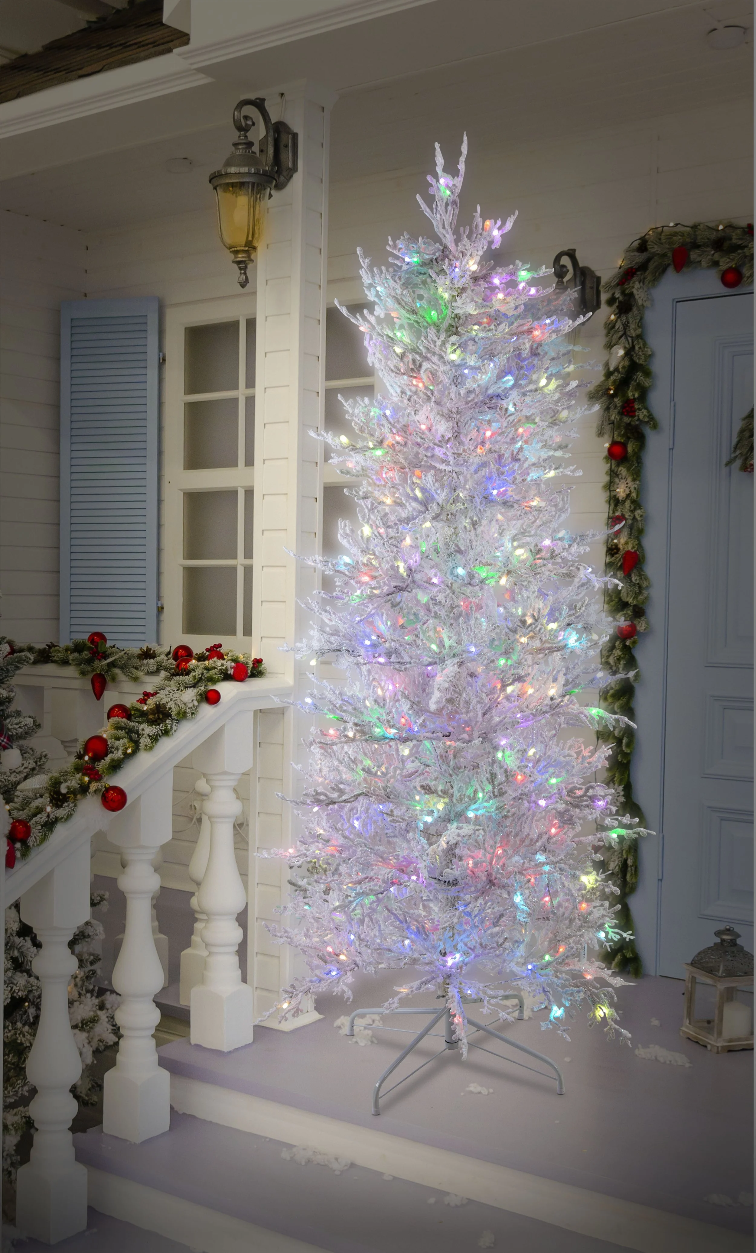 LED Rainbow Colour Change Snow Tree – 180cm