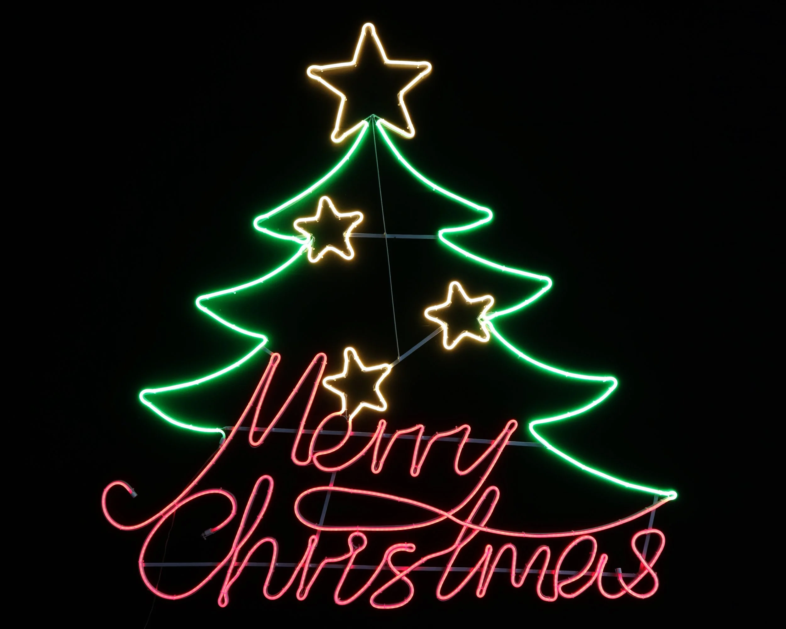 LED Neonflex Merry Christmas Star Tree