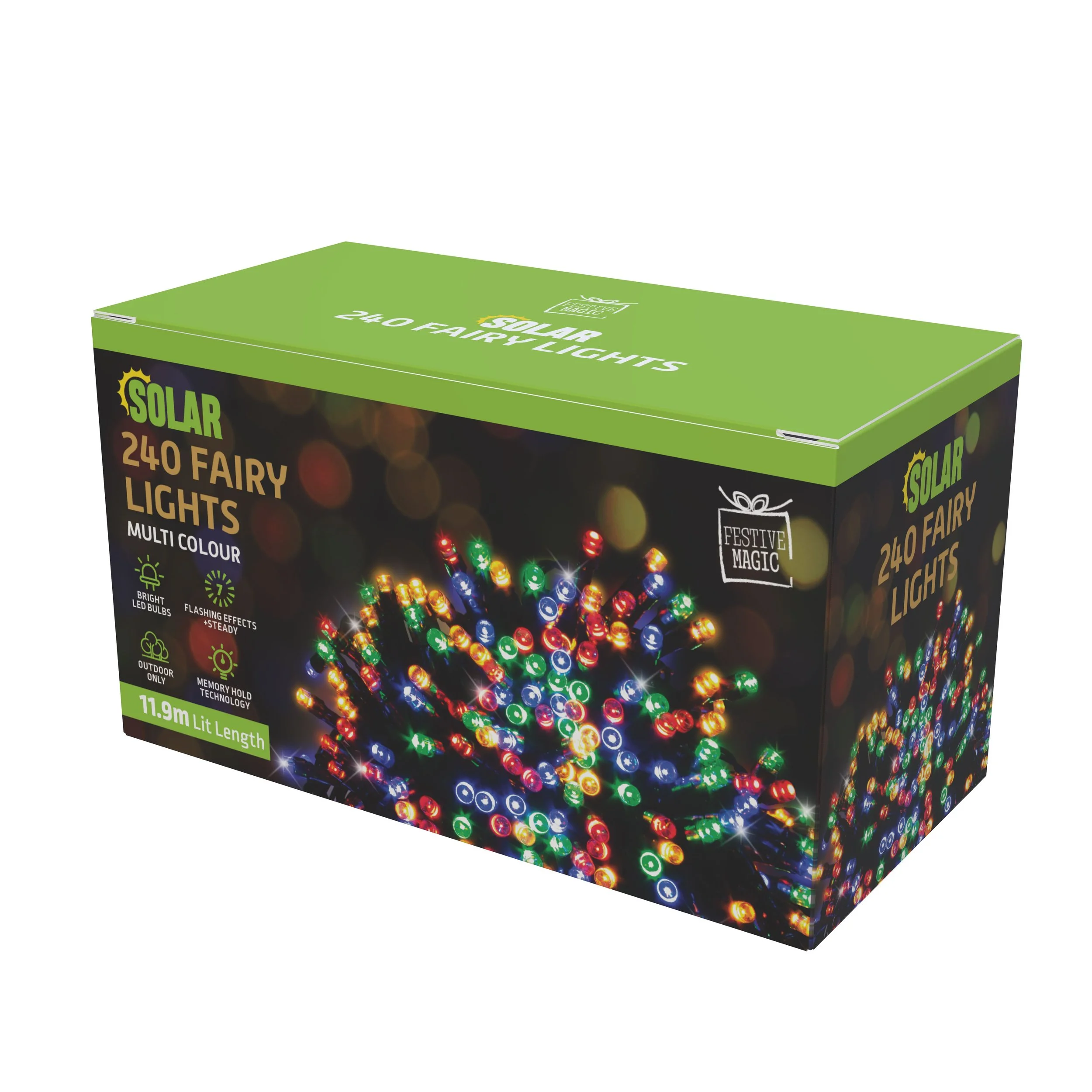 240 LED Solar Fairy Lights – Multi Colour