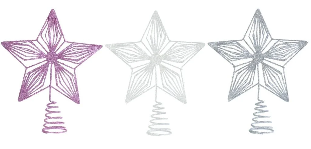 Star Topper Pastel Glitter 20cm