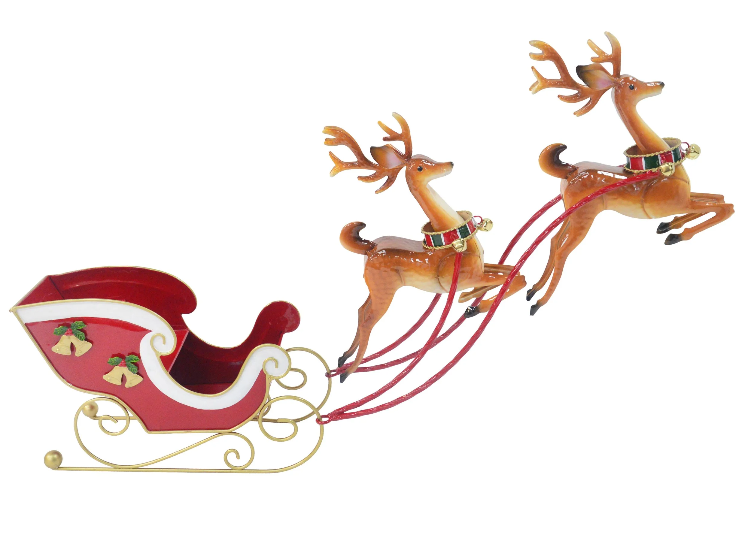 Flying Reindeer Sleigh Metal