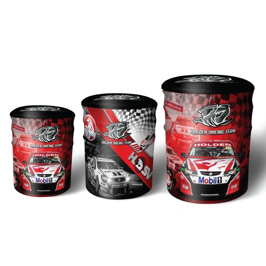 Holden Collage Tin Ottomans