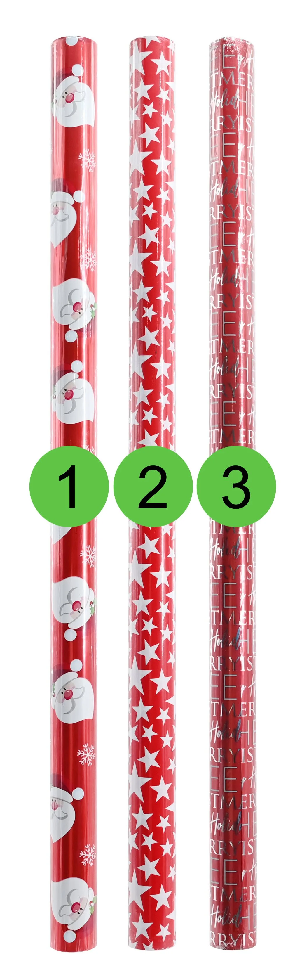 Wrap Paper 70cm x 5m Red Assorted