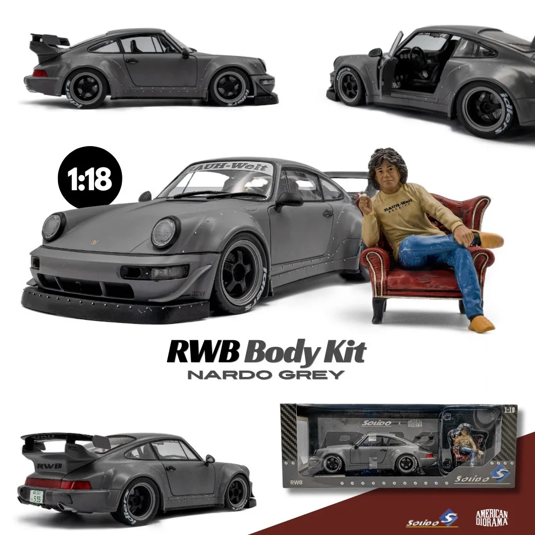 1:18 Porsche 911 RWB “Nargo” – Grey w/ Akira Nakai