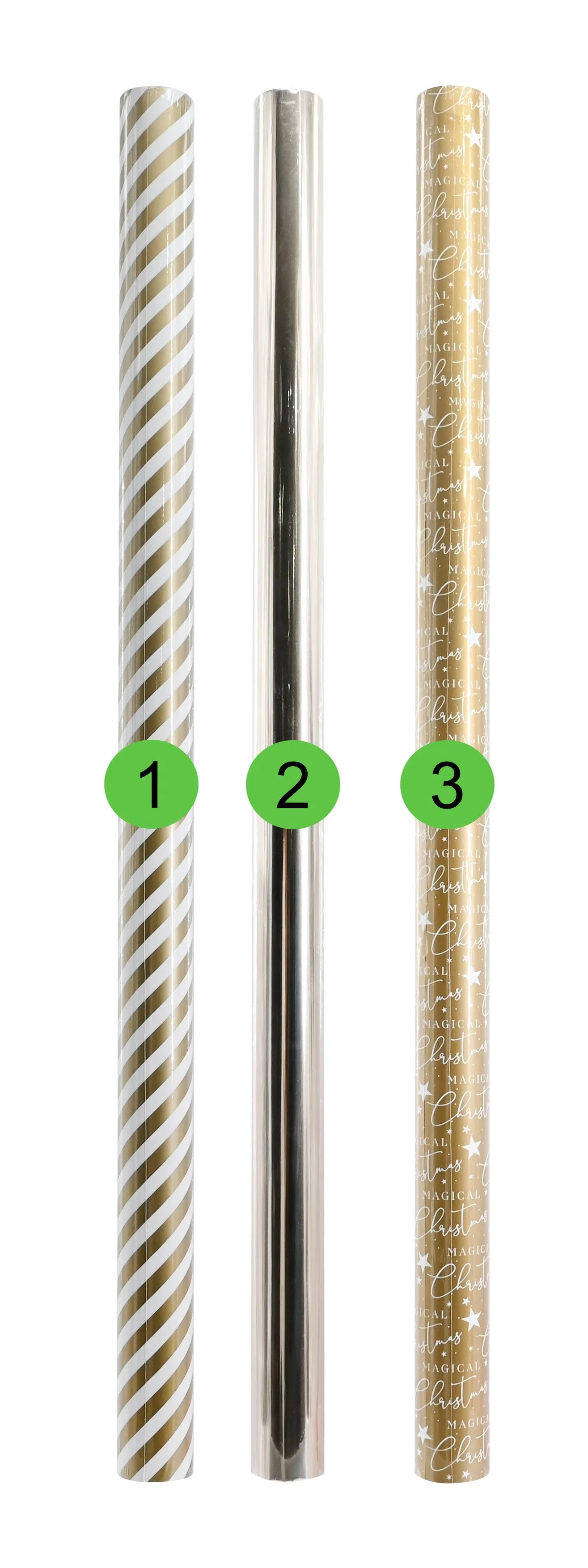 Wrap Paper 70cm x 5m Gold Assorted