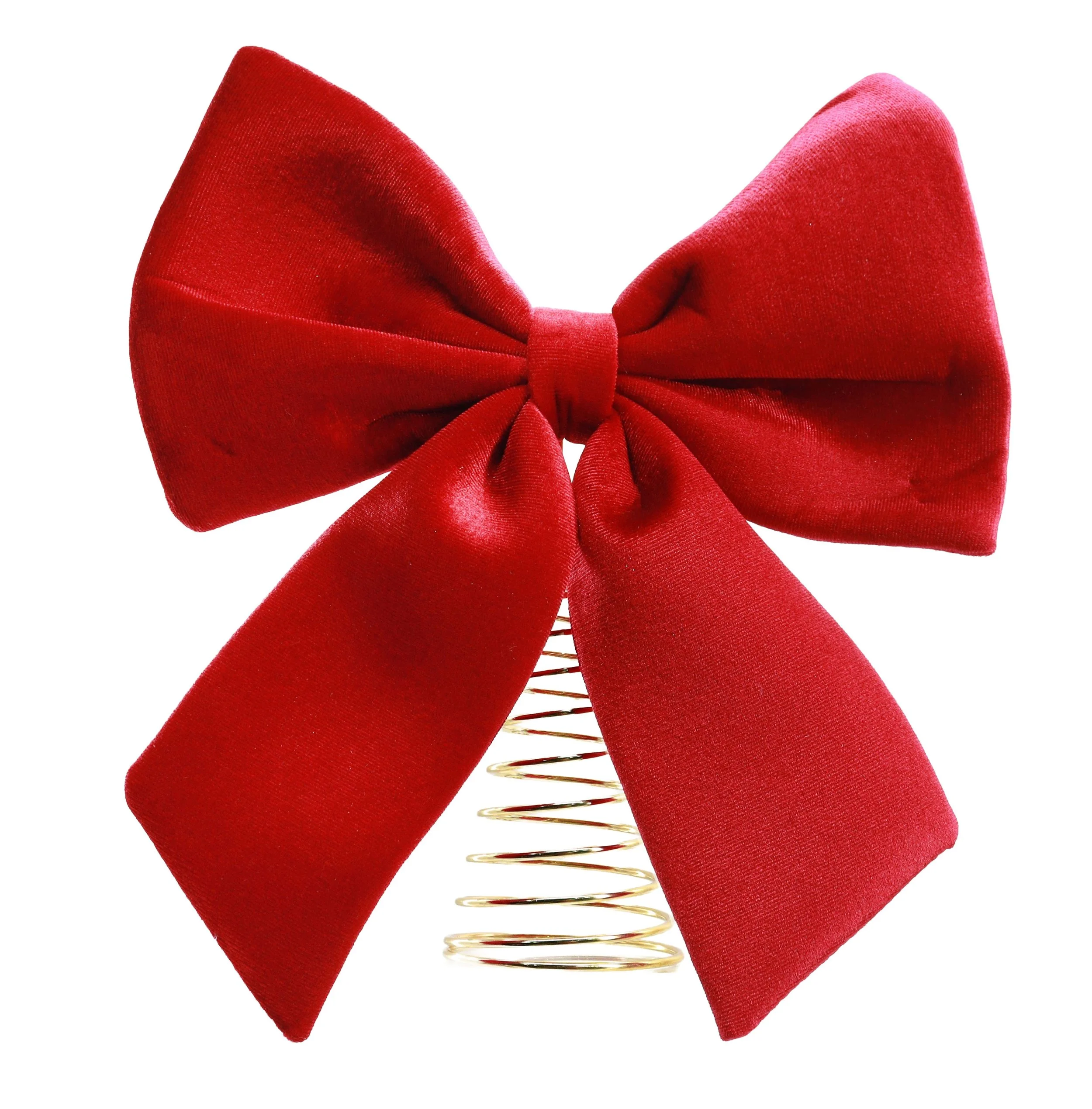 Tree Topper Velvet Bow Burgundy