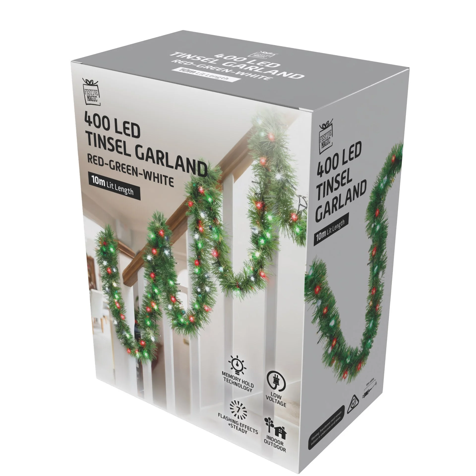 Pre-Lit Garland 10m