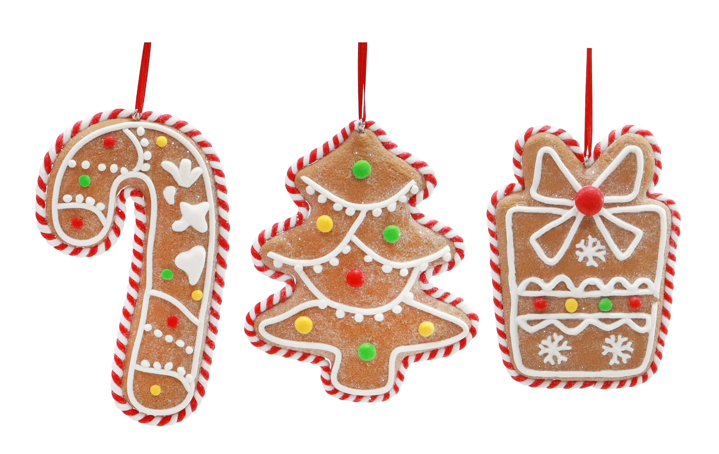 Hanging Gingerbread Decoration 12cm Assorted