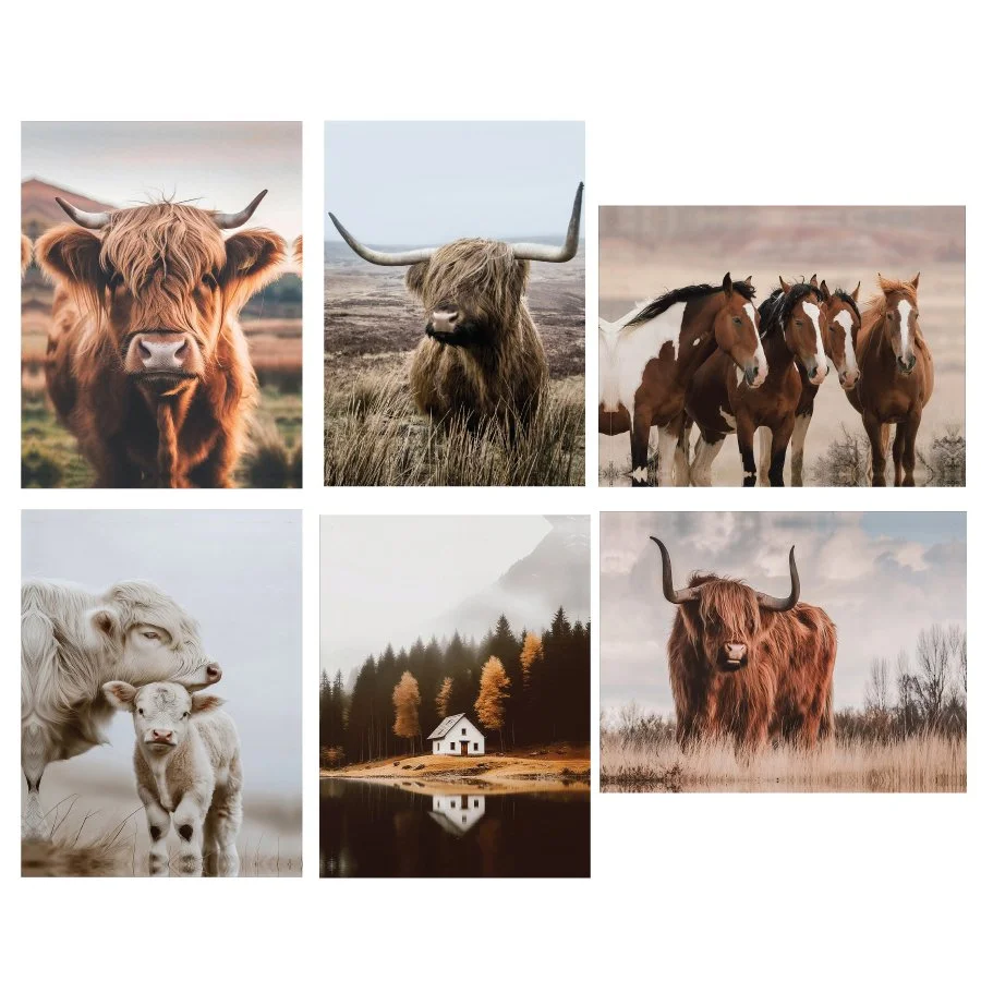 Hills and Horns Hanging Canvas - 60x80cm