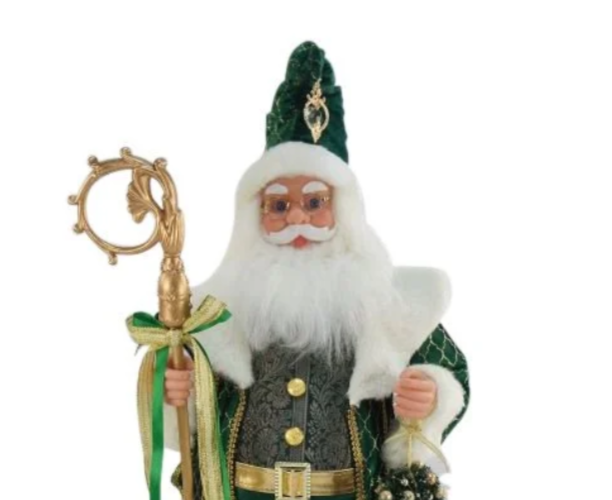 60cm Stand Santa Green With Music