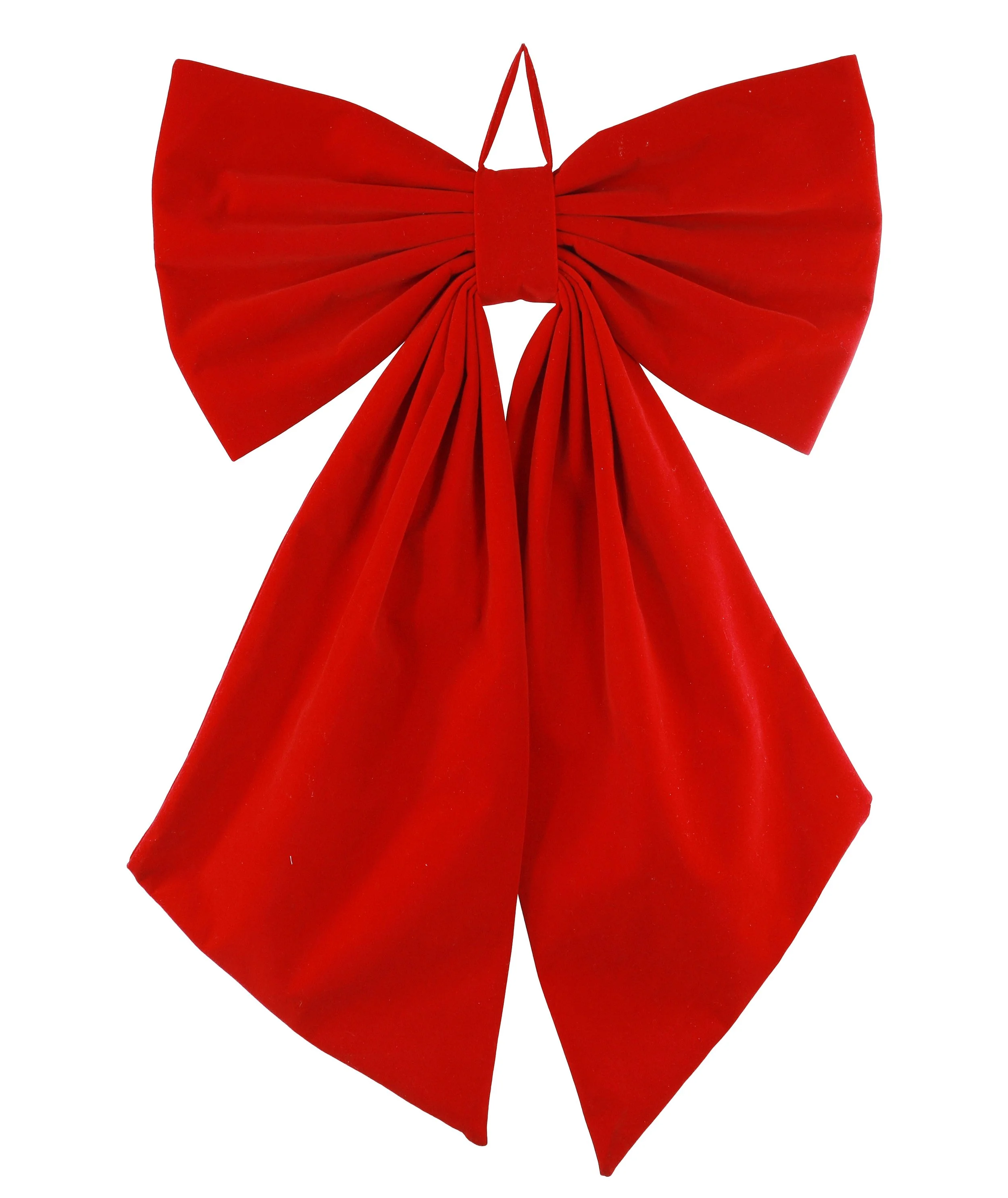 Flocked Bow Dark Red