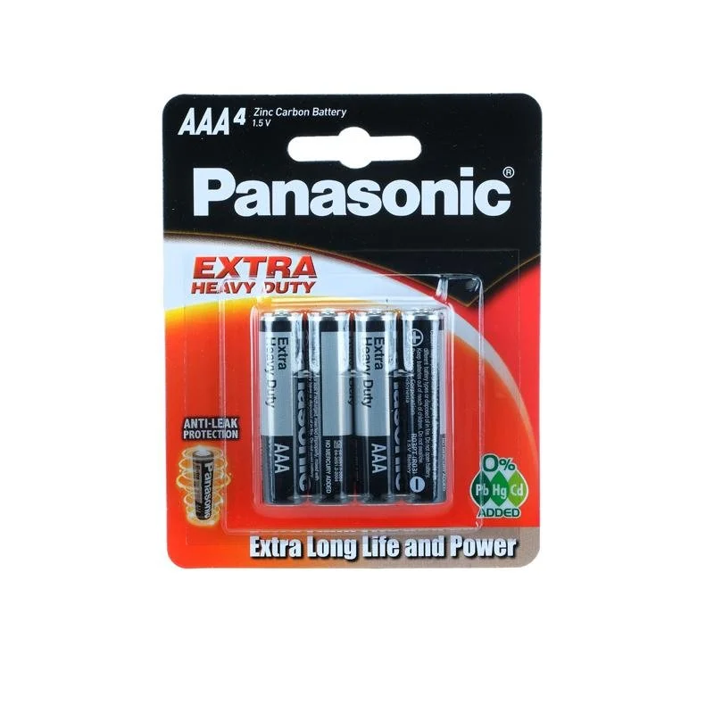 Panasonic Extra Heavy Duty AAA Batteries - 4 Pack