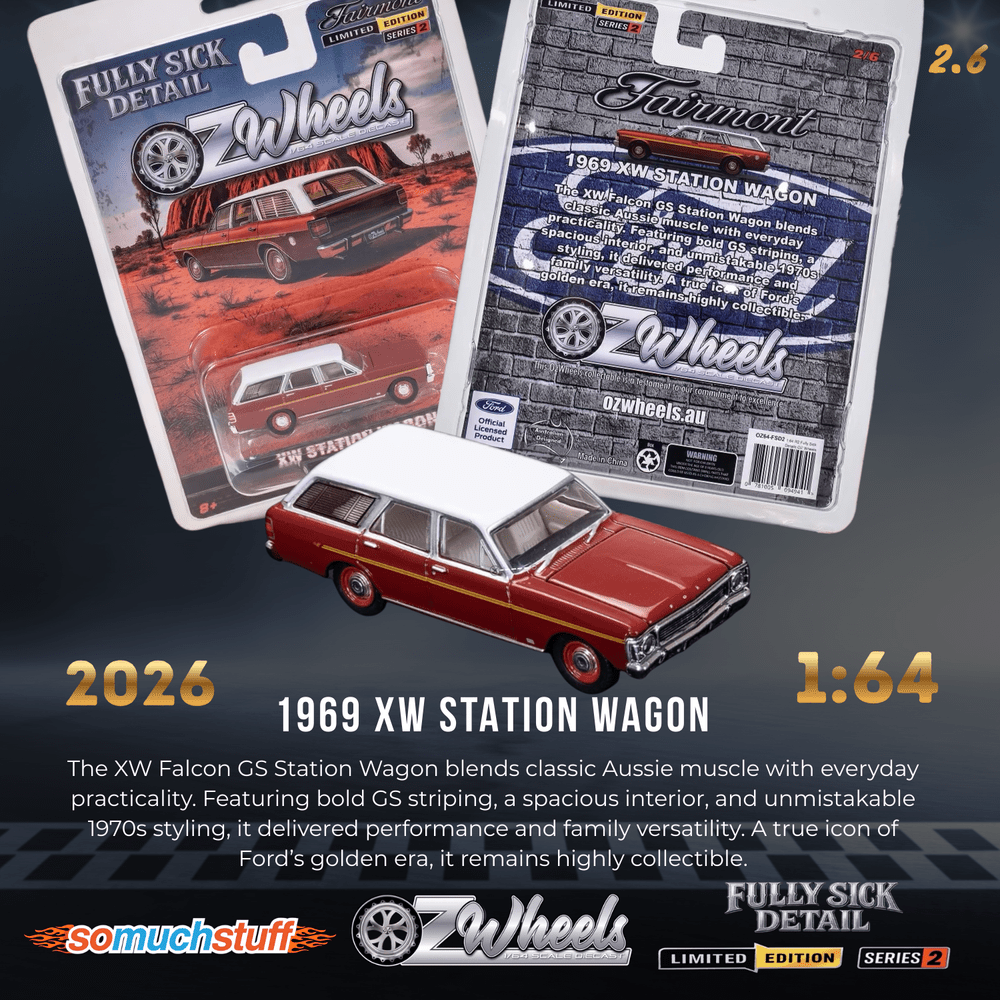 1969 Ford XW Fairmont Wagon | OzWheels FSD 1:64 Diecast – Series 2