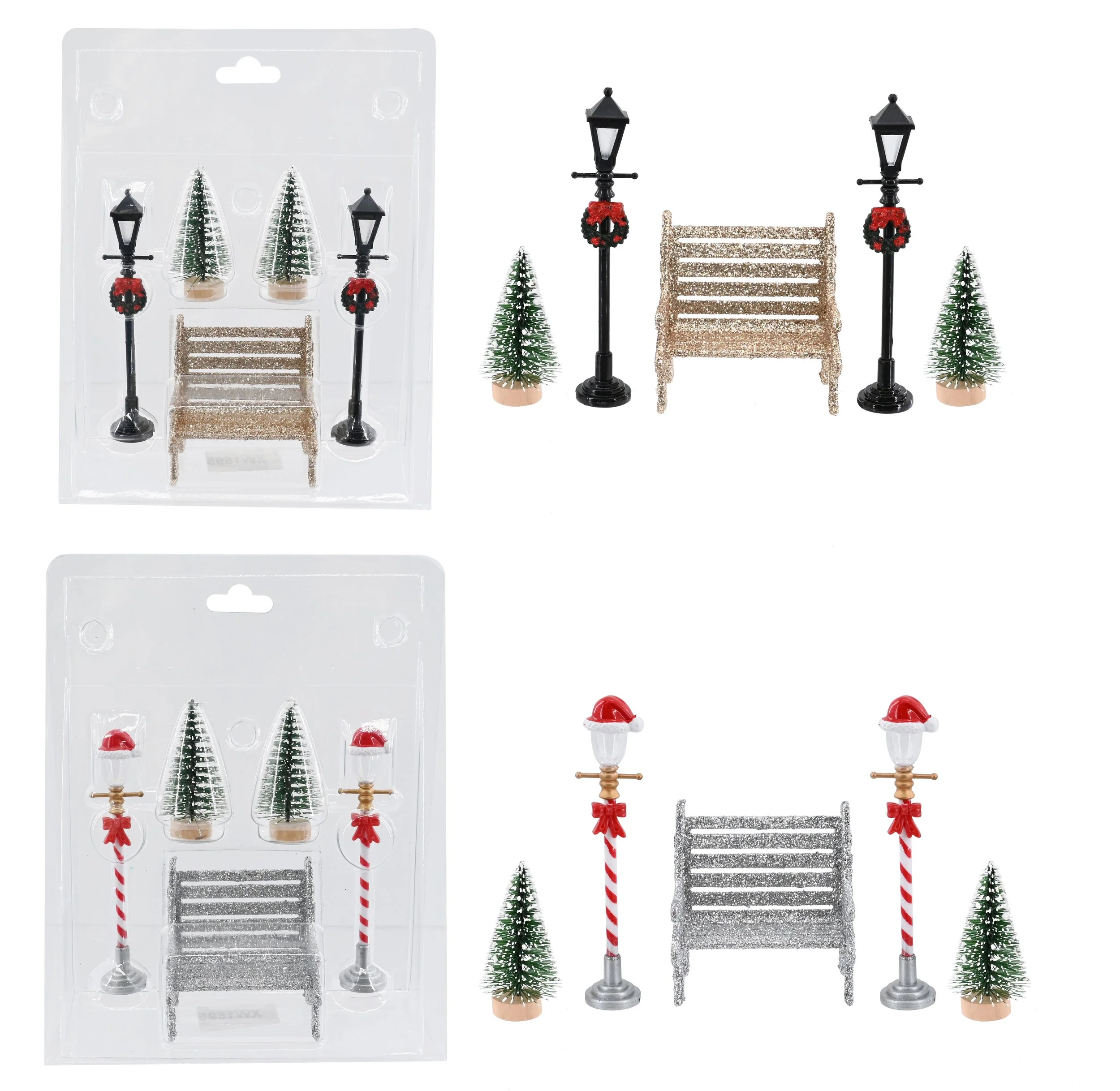 Christmas Village Street Scene 5-Piece Assorted