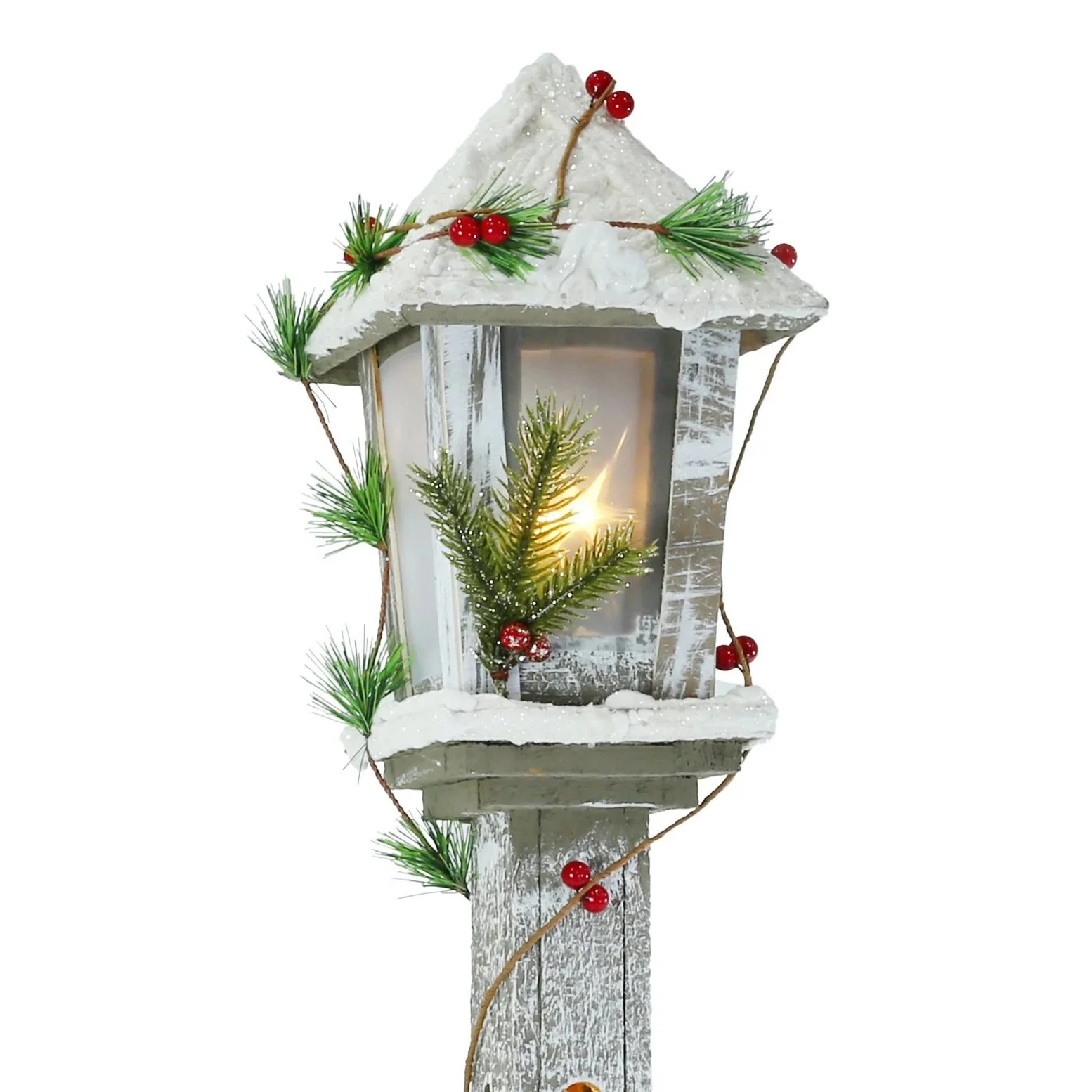 LED Lamp Post Whitewash 85cm