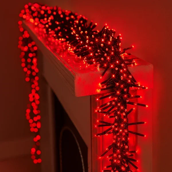 500 LED Connectable Cluster Lights – Red