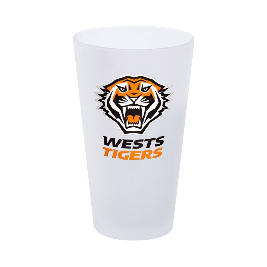 WESTS TIGERS FROSTED GLASS - 450ml