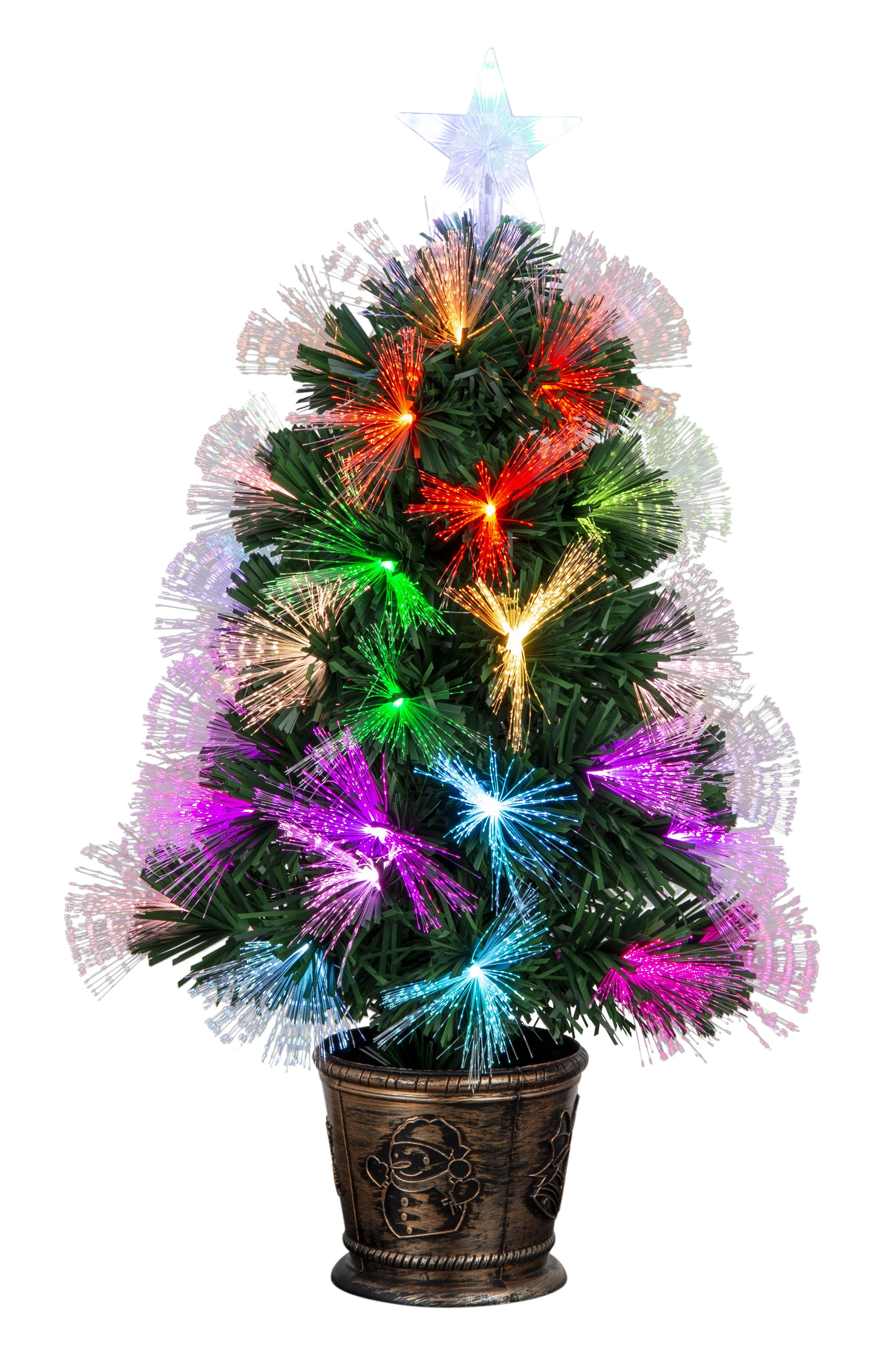 Potted Fibre Optic Table Tree – 60cm, Assorted