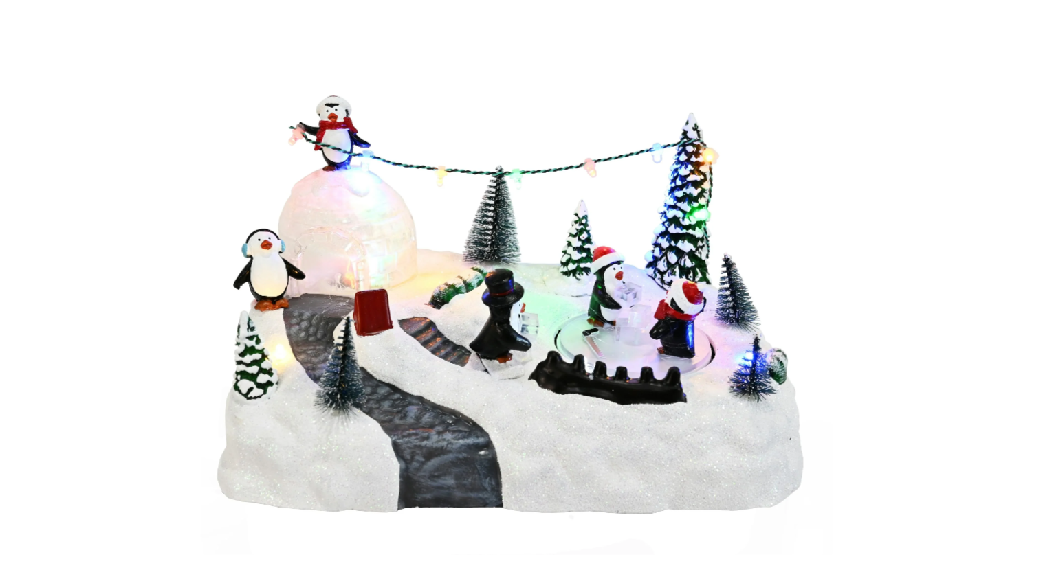 USB - LED Musical Penguin Igloo Scene