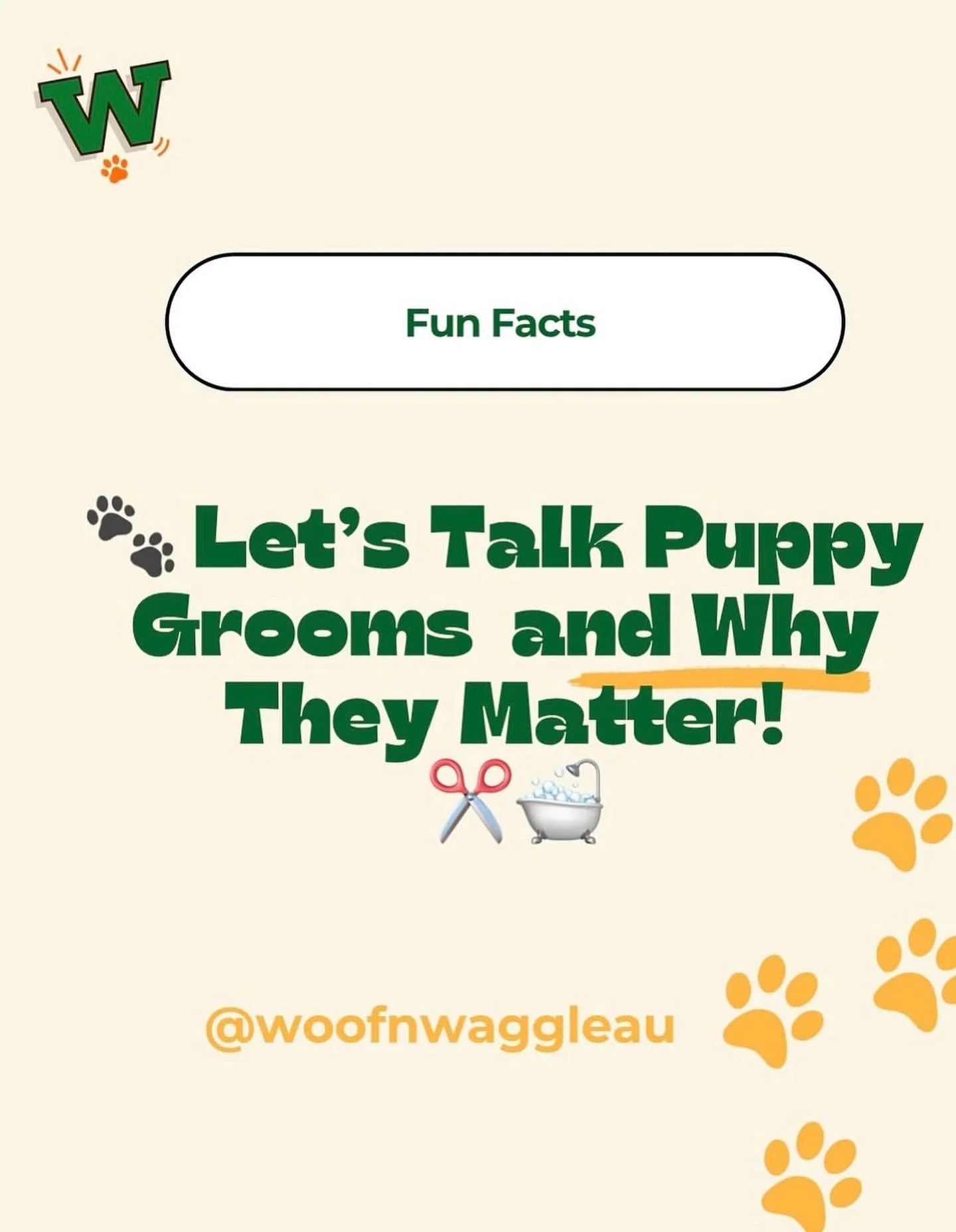 Your puppy&rsquo;s first groom isn&rsquo;t just about the cute factor (although&hellip; let&rsquo;s be honest 😍).

It&rsquo;s about setting them up for life.

When we introduce grooming early, we&rsquo;re helping them feel safe, calm, and confident 