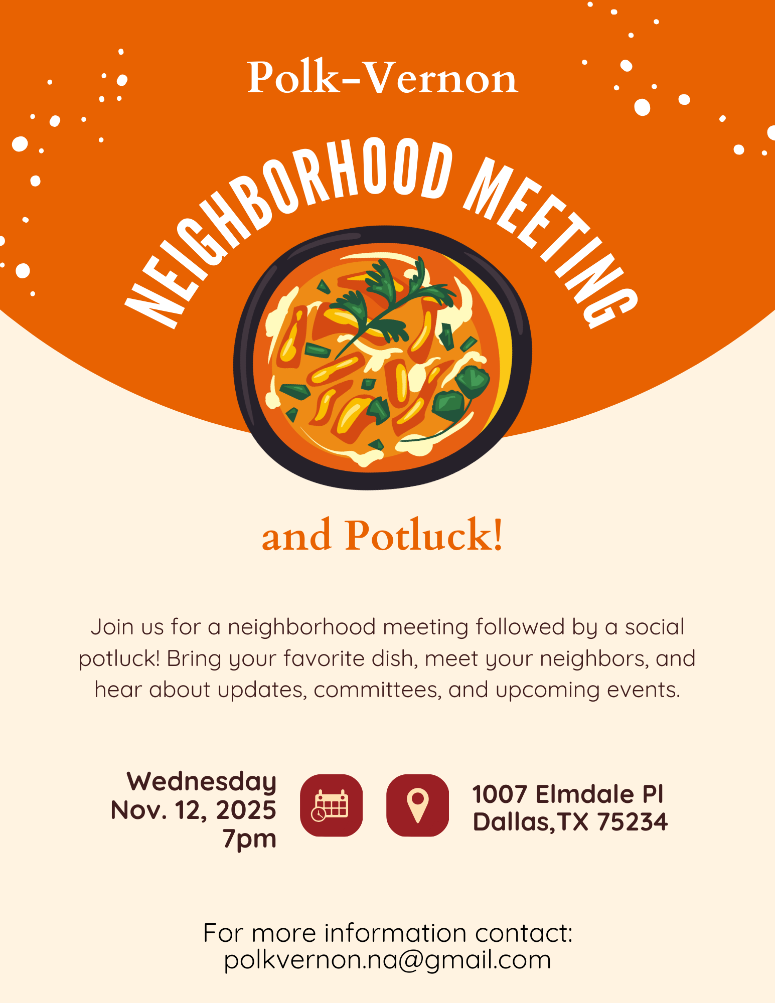 General Meeting / Potluck