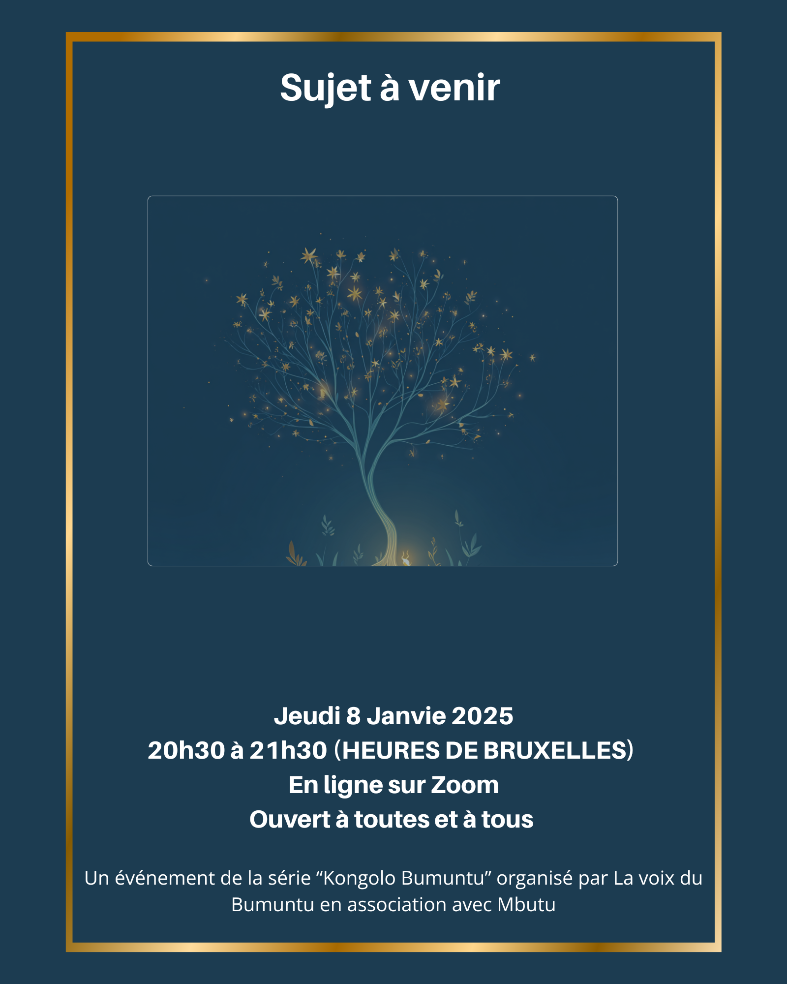 Sujet à venir