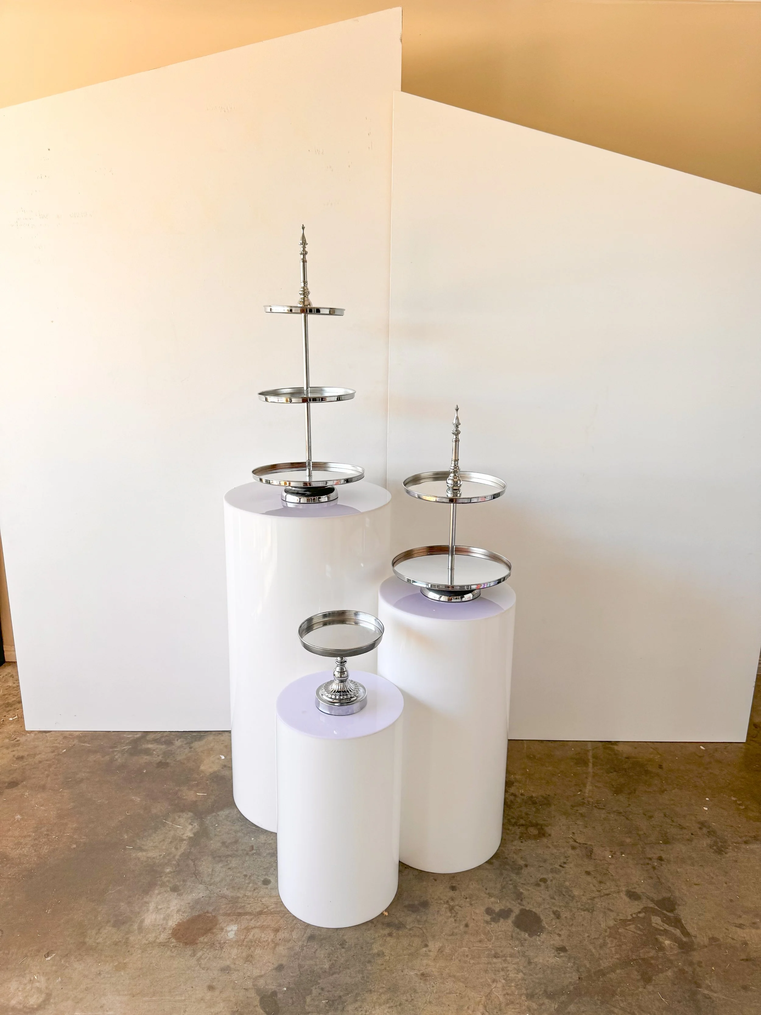 White Acrylic Plinths