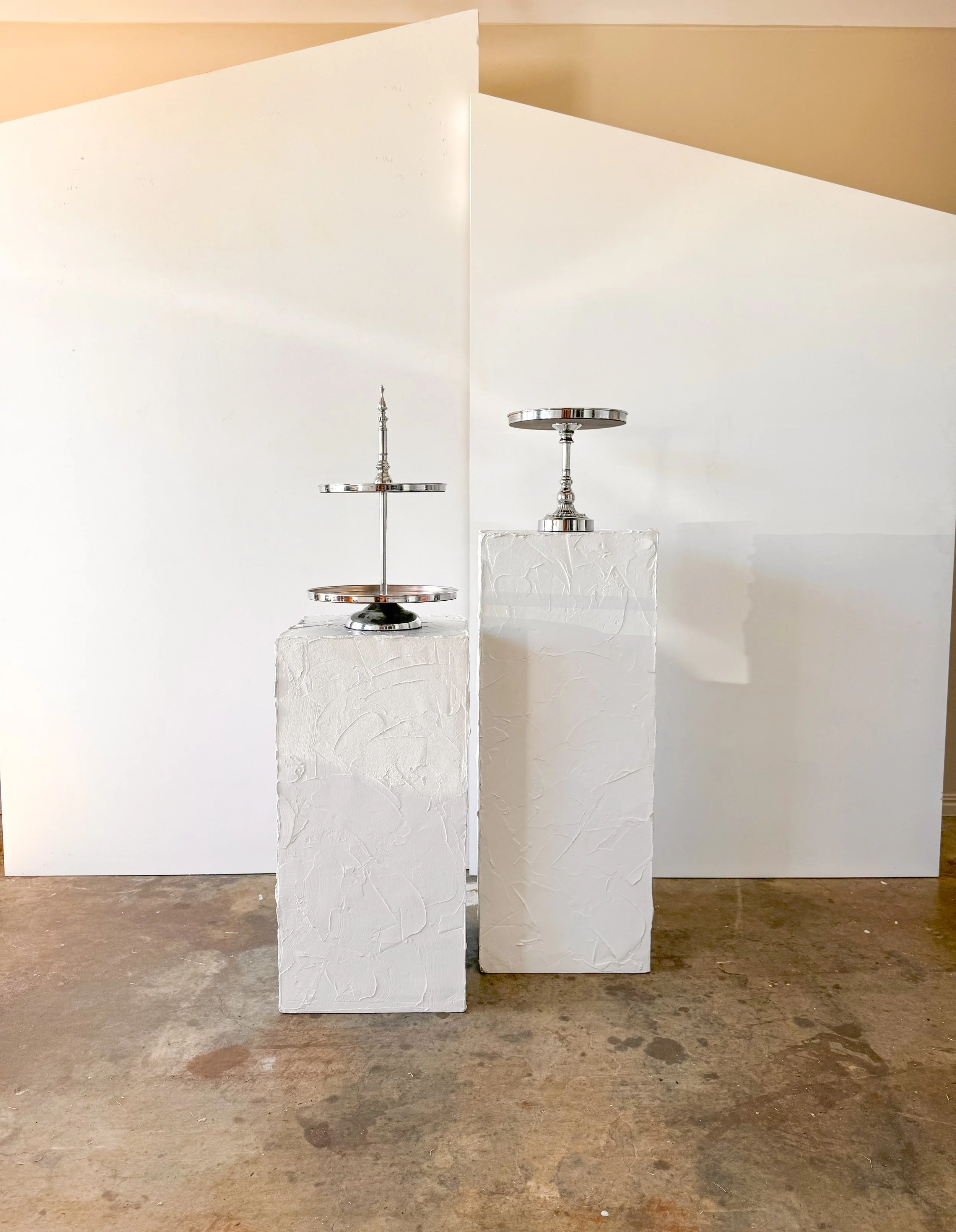 White Textured Plinths