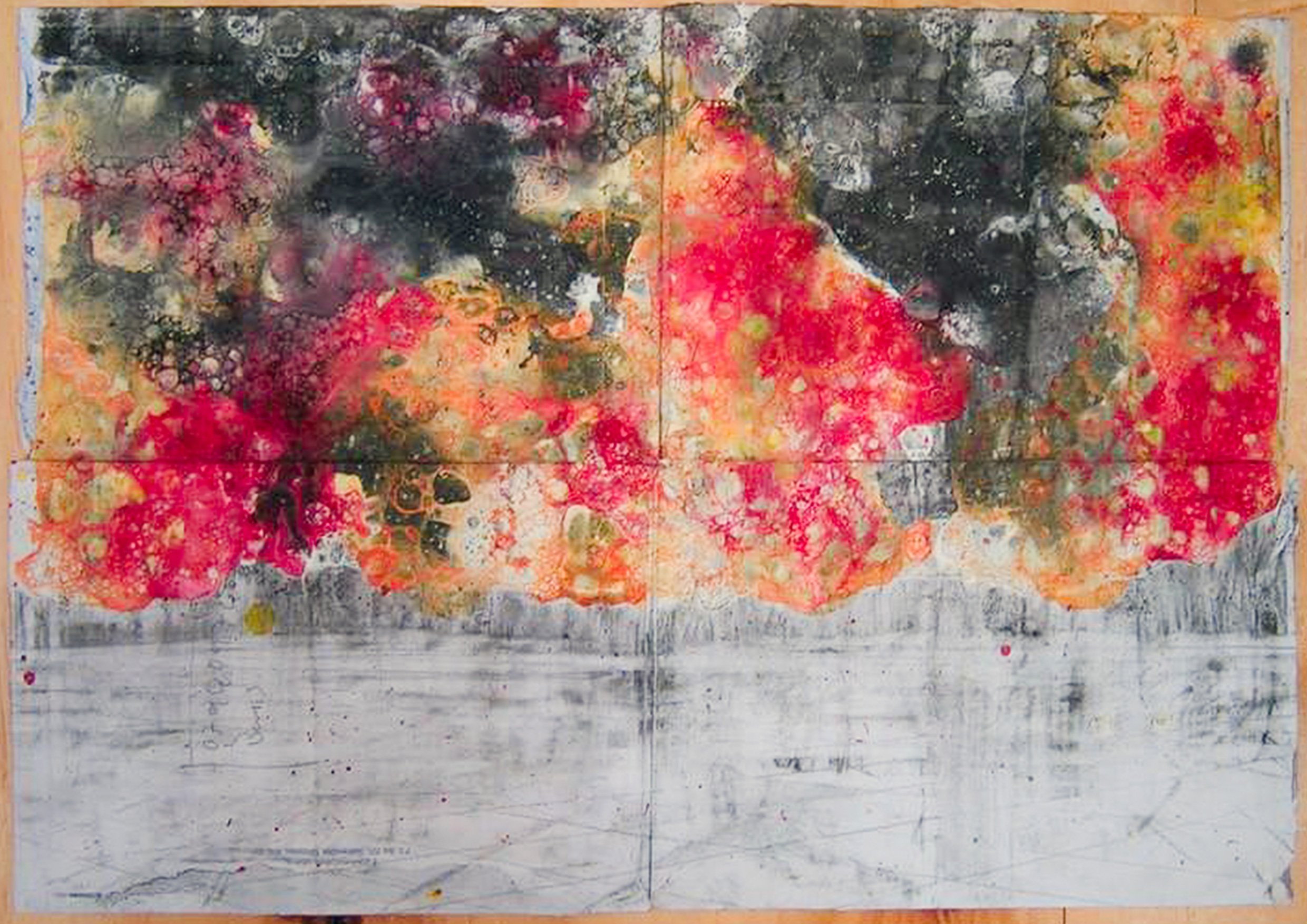 Paul Jones, 'Untitled, Red Orange Cloud, Anomaly Series', 2010. Ink on envelopes, 32.4 x 22.9 cm.
