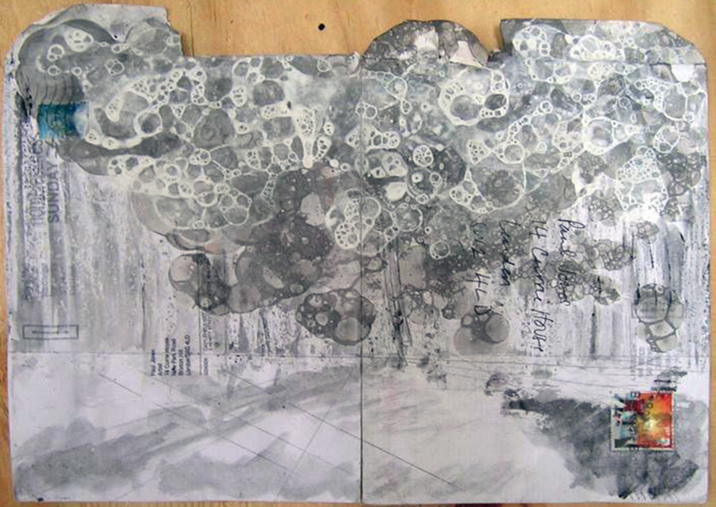 Paul Jones, 'Untitled, Dark Cloud, Anomaly Series, 2010'. Ink on envelopes, 32.4 x 22.9 cm