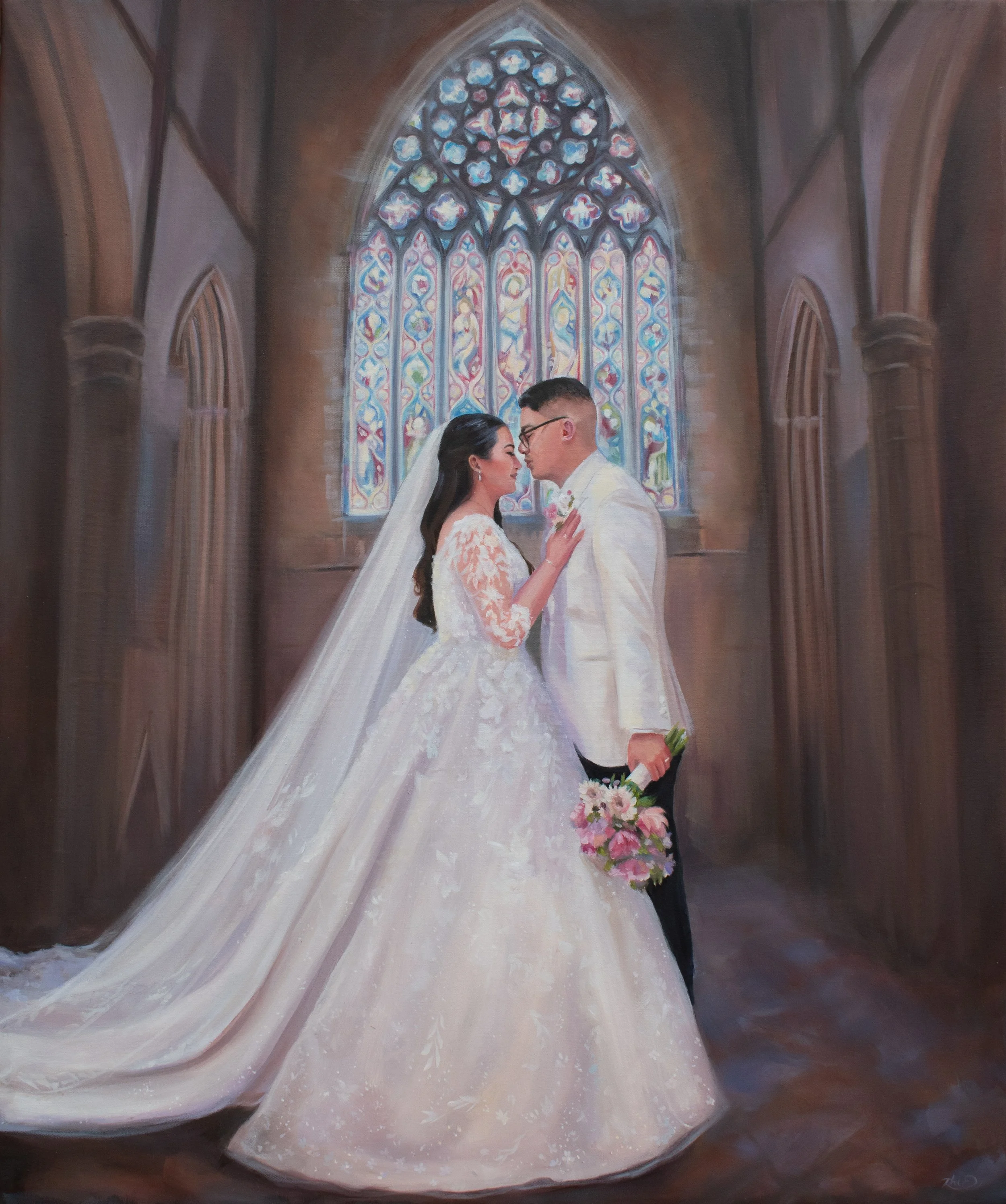Kaylah & Tim | St Patricks Cathedral | January 2026 |  Live Wedding Painting
