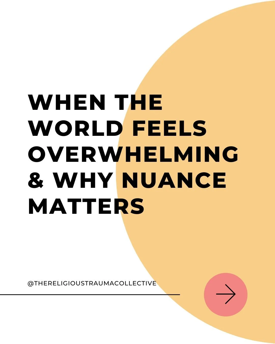 So many of us who grew up in high-control or fundamentalist spaces were taught to see the world in absolutes: right/wrong, in/out, good/evil. 

At first, leaving those systems feels like freedom, until the overwhelm of real life hits. Suddenly, every