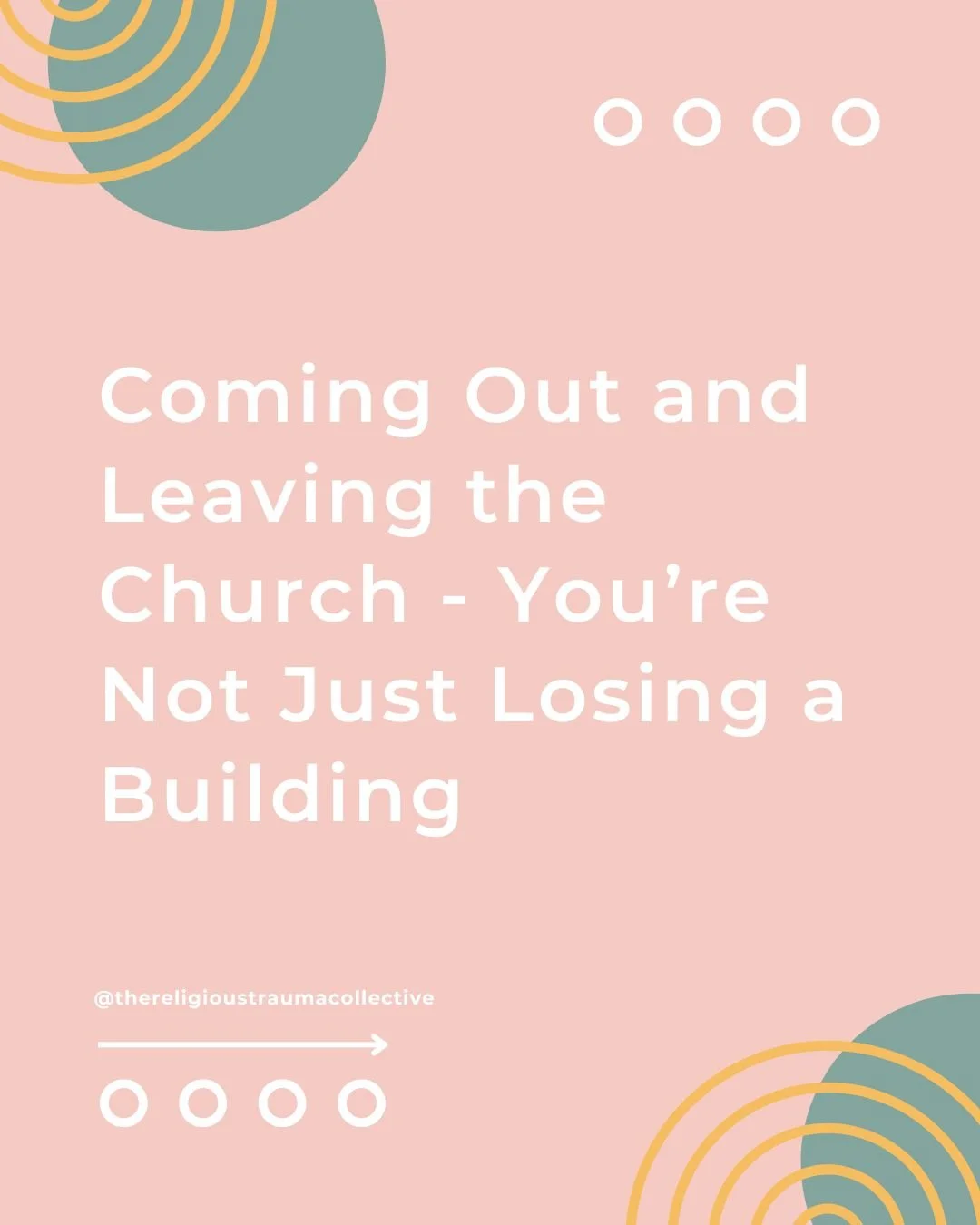 Coming out as queer is hard enough but coming out and leaving the church can feel like losing your whole world. 🌏

You&rsquo;re not just stepping away from beliefs or rules, you&rsquo;re stepping away from a community, a family, a home that once sha