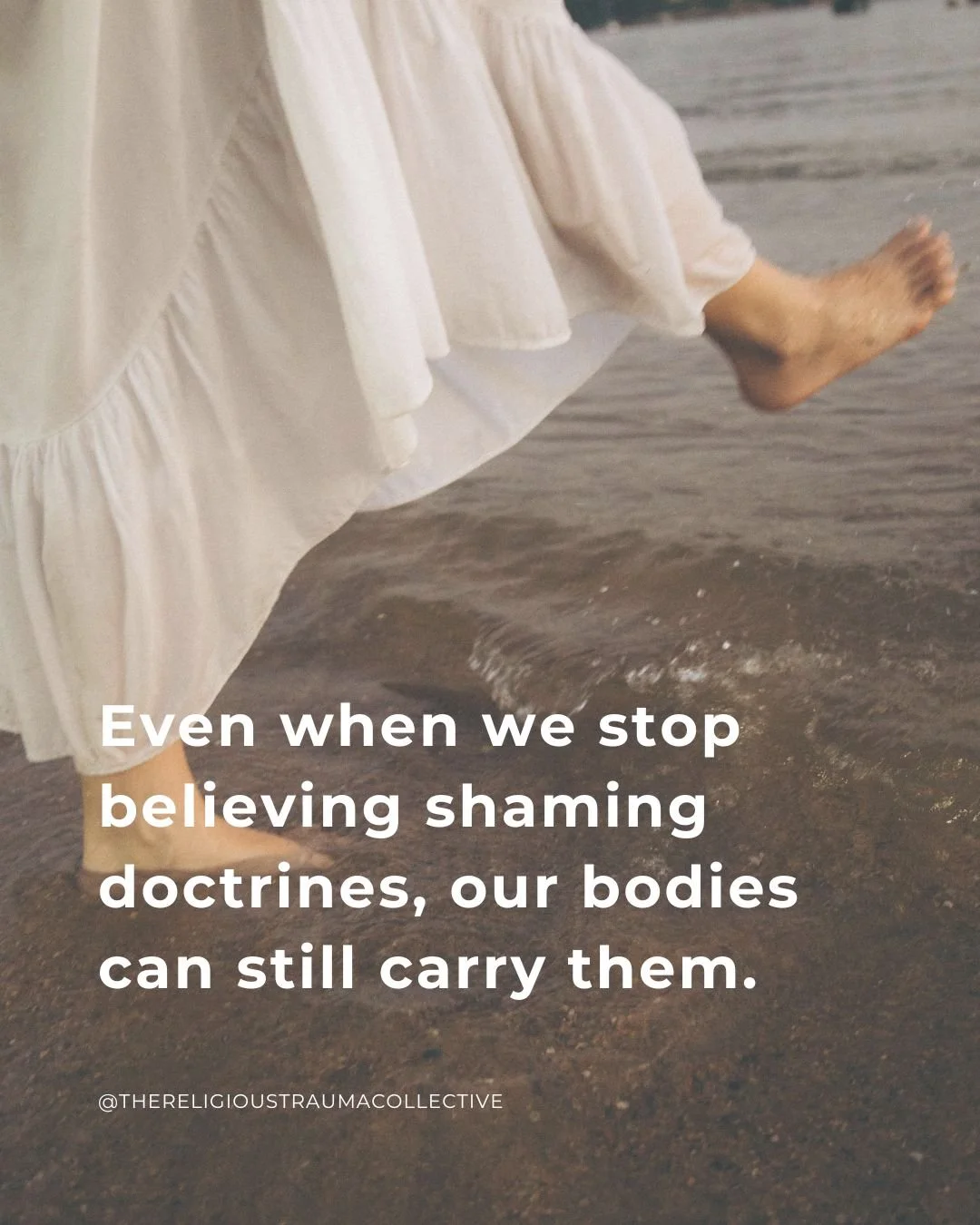 The shame of religious trauma can become an atmosphere inside us. Even when we stop believing shaming doctrines, our bodies can still carry them. 

A helpful term for this is &lsquo;Shame-lag&rsquo; - It describes the internal environment where the n