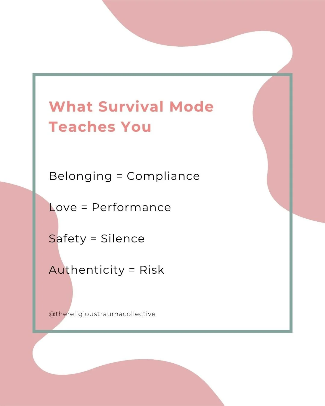 When fear shapes your every decision you learn to build a self that can survive, not one that can thrive. 🚫

In high-control environments, identity becomes a performance where you learn to read the room before you speak, to sense what version of you