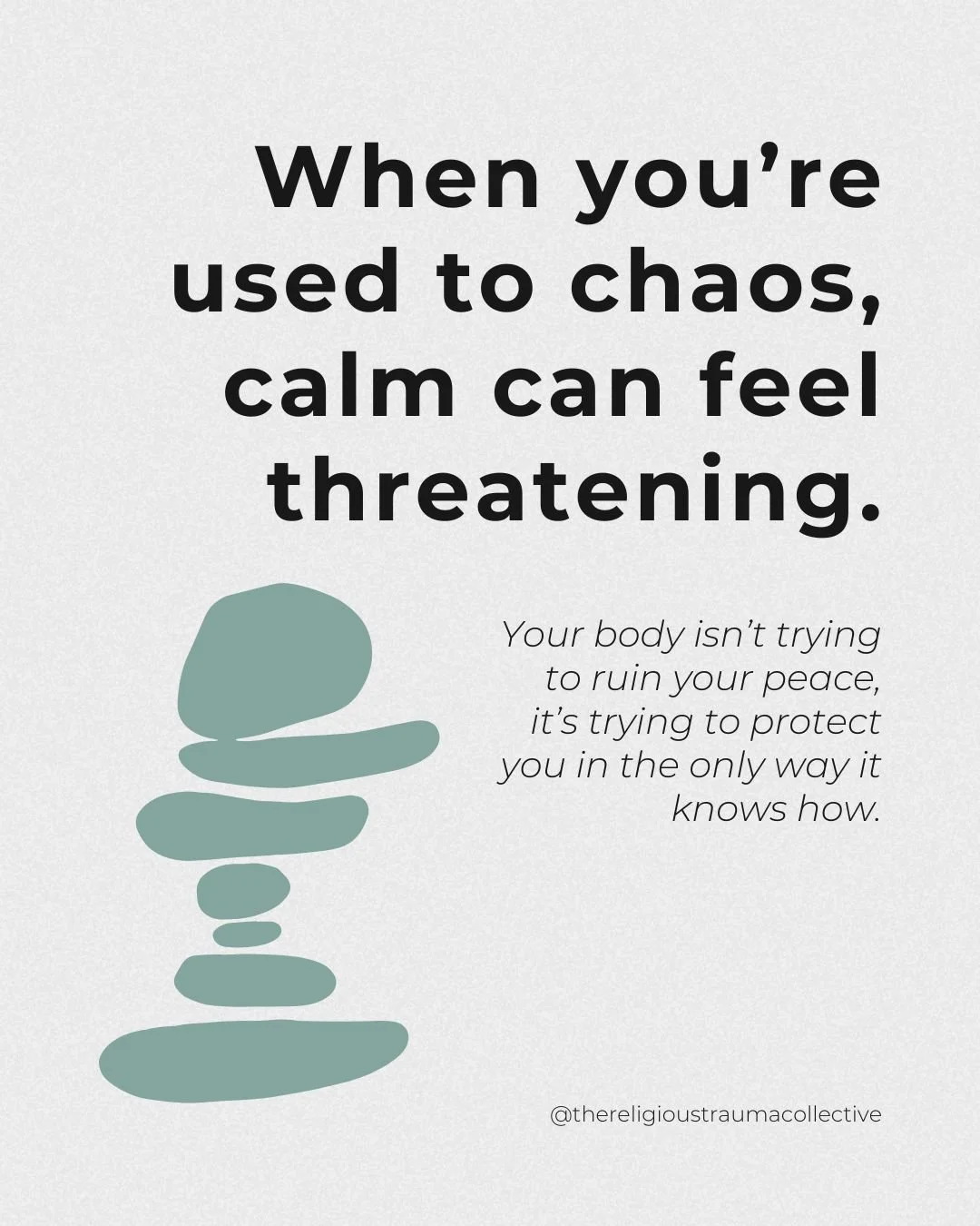 After living in survival mode, calm can feel suspicious and maybe even wrong.

Stillness can make your body panic and not because you&rsquo;re broken, but because your nervous system hasn&rsquo;t learned yet that safety is real.

In high-control or f