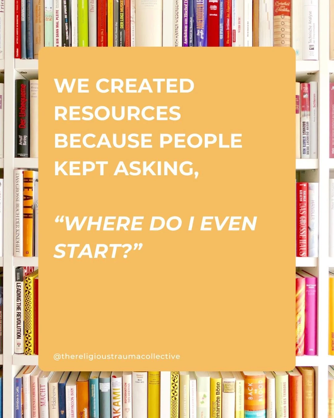 We created these resources because religious trauma is often hard to name, hard to explain, and hard to hold alone. 💛

Many people are left carrying fear, shame, grief, or confusion without language for what actually happened or without access to sp