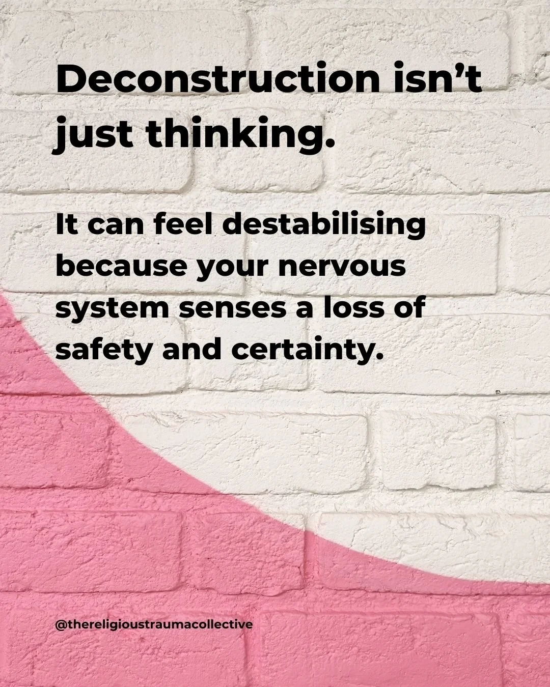 Deconstruction itself is not trauma, (trauma is subjective), but we often deconstruct our faith  because of trauma, and it can activate trauma responses.

Deconstruction is the process of questioning, dismantling, or re-evaluating beliefs that once s