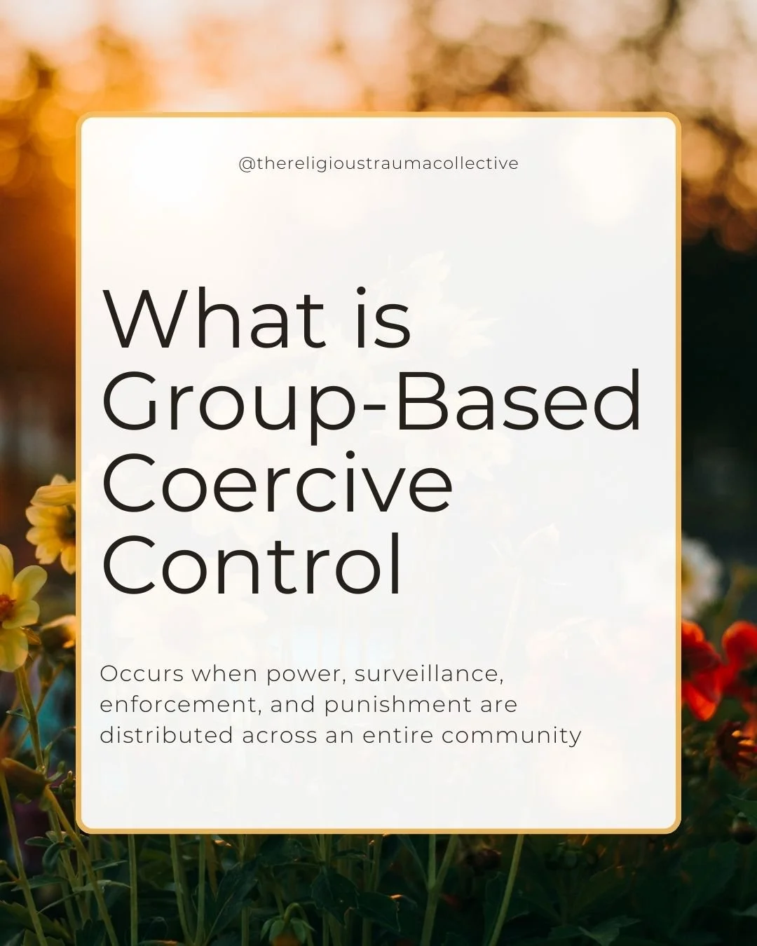 Coercive control in groups isn&rsquo;t always obvious and it rarely looks like violence or overt rules. 

It&rsquo;s often psychological, woven into everyday interactions, expectations, and &ldquo;spiritual guidance.&rdquo; You might feel pressured t