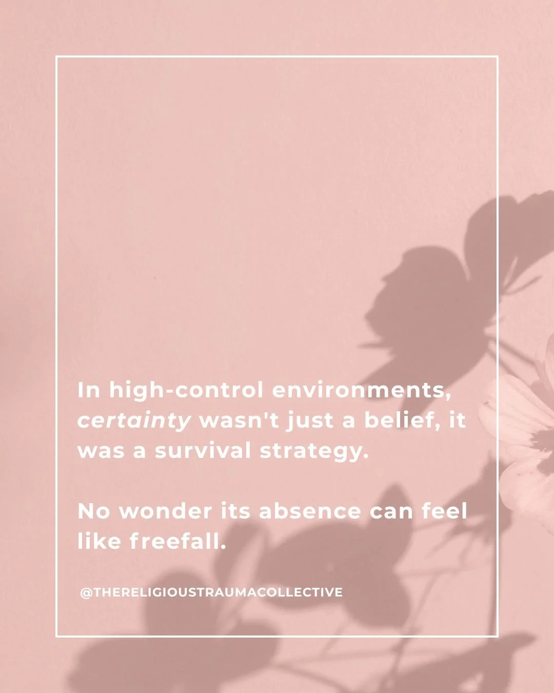 In high-control religious environments, doubt was rarely treated as a normal part of faith. It was reframed as weakness, spiritual immaturity, or evidence of a heart that wasn't fully surrendered.

So people learned to perform certainty and over time