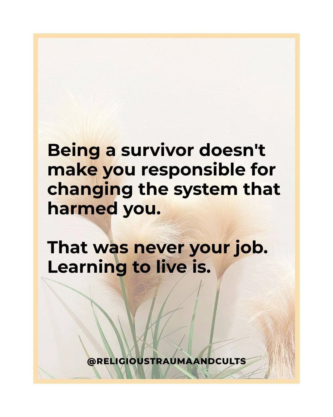 There's a narrative that follows survivors of high-control environments; sometimes from outside, sometimes from within recovery spaces themselves. That speaking out is the natural next step. That advocacy is where your experience becomes meaningful. 