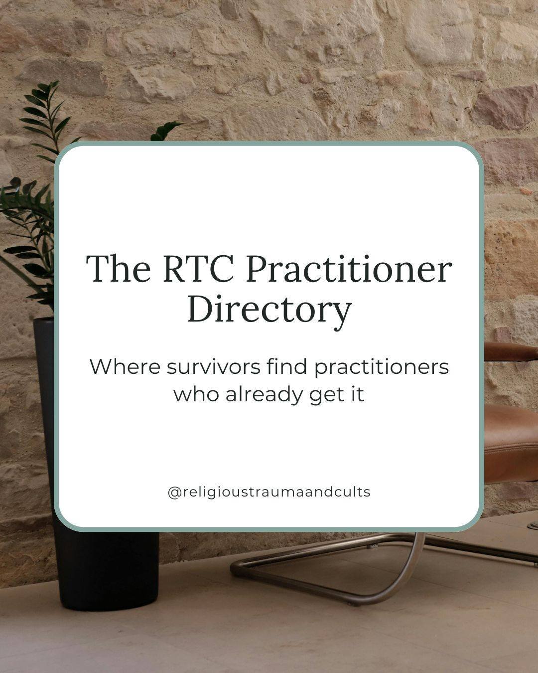 Every week, survivors of religious trauma and high-control environments sit down and search for a therapist. Not just any therapist but someone who already understands the terrain. Someone who knows what coercive control does to identity, relationshi