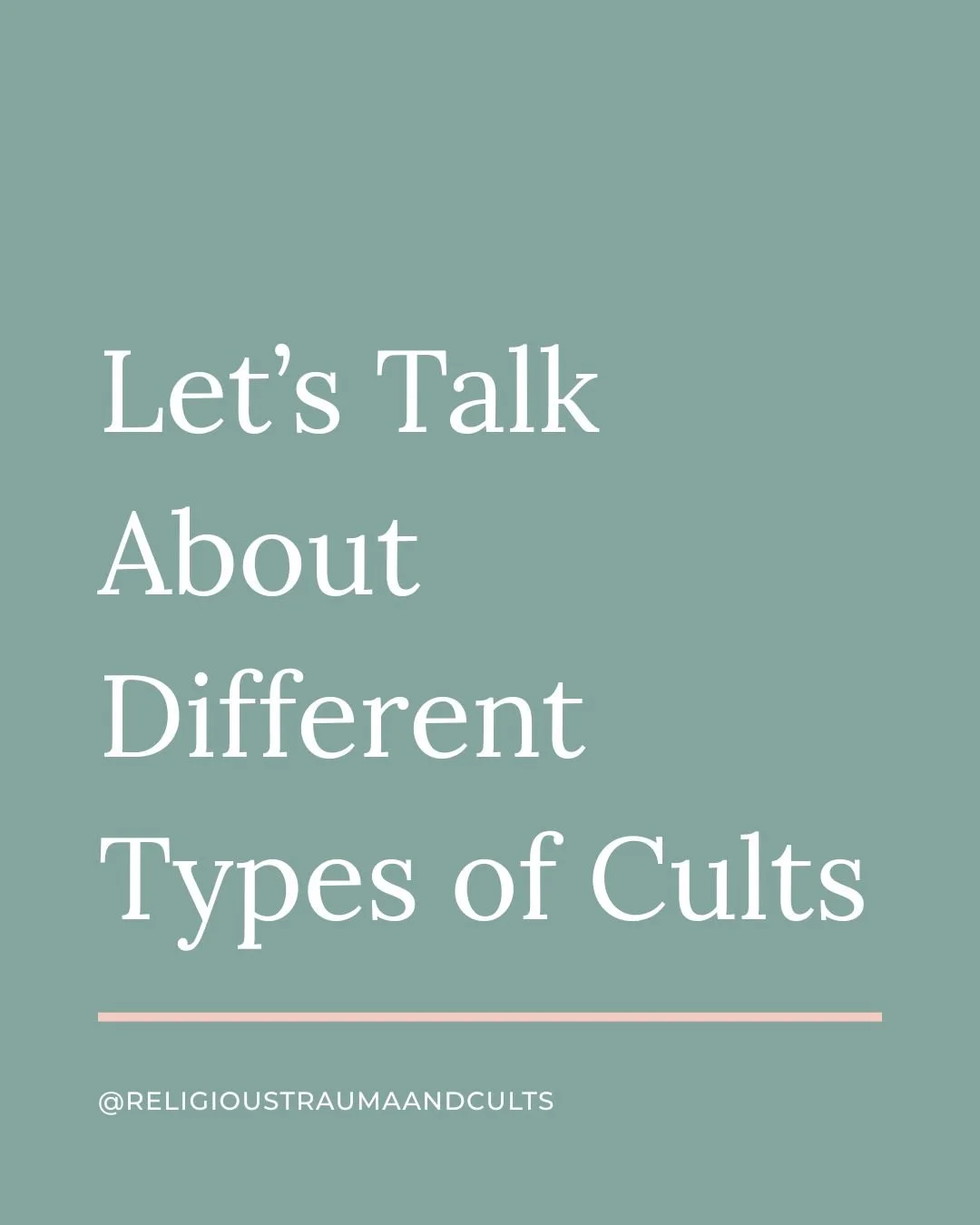 When people picture a cult, they usually picture a charismatic religious leader, a remote community, and a belief system that seems obviously extreme from the outside. 

Except that high-control groups don't come in one shape. They exist across all d