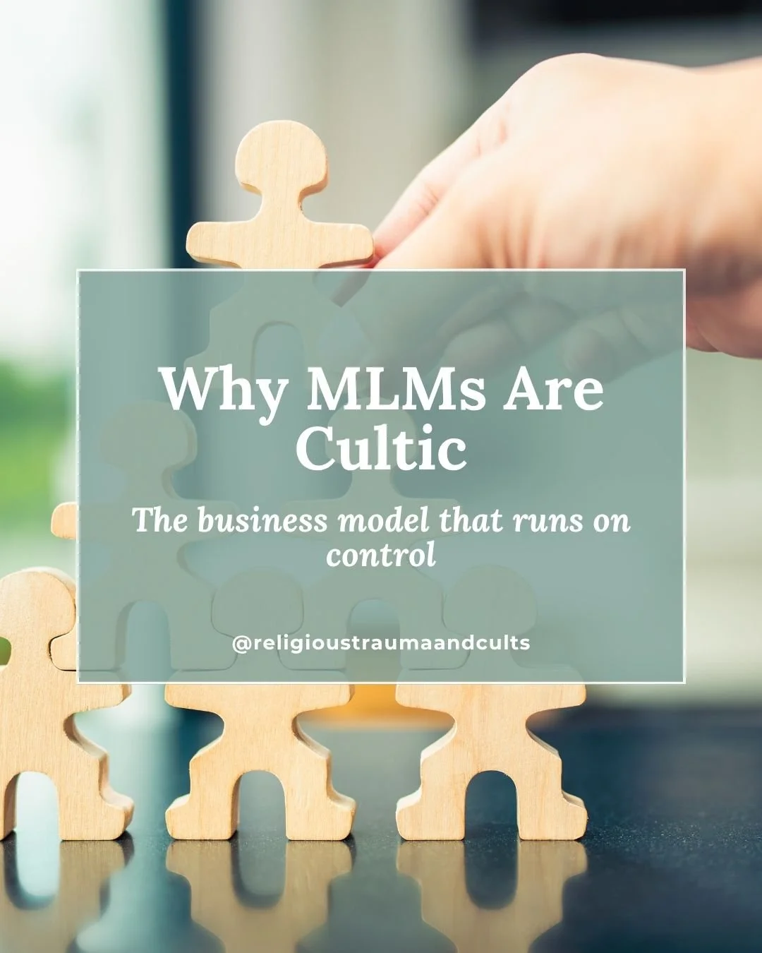 Multi-level marketing companies don't look like cults. That's part of what makes them so effective and so hard to name once you're inside one.

On the surface, an MLM is a business opportunity. Flexible hours, extra income, empowerment, community, an
