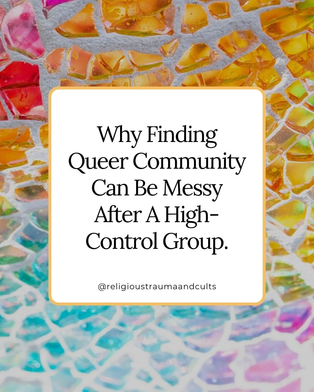 Leaving a high-control group as a queer or trans person often comes with a quiet hope. That somewhere out there are your people, and when you find them, everything will click into place. 

Sometimes it does and sometimes it is a lot messier than anyo