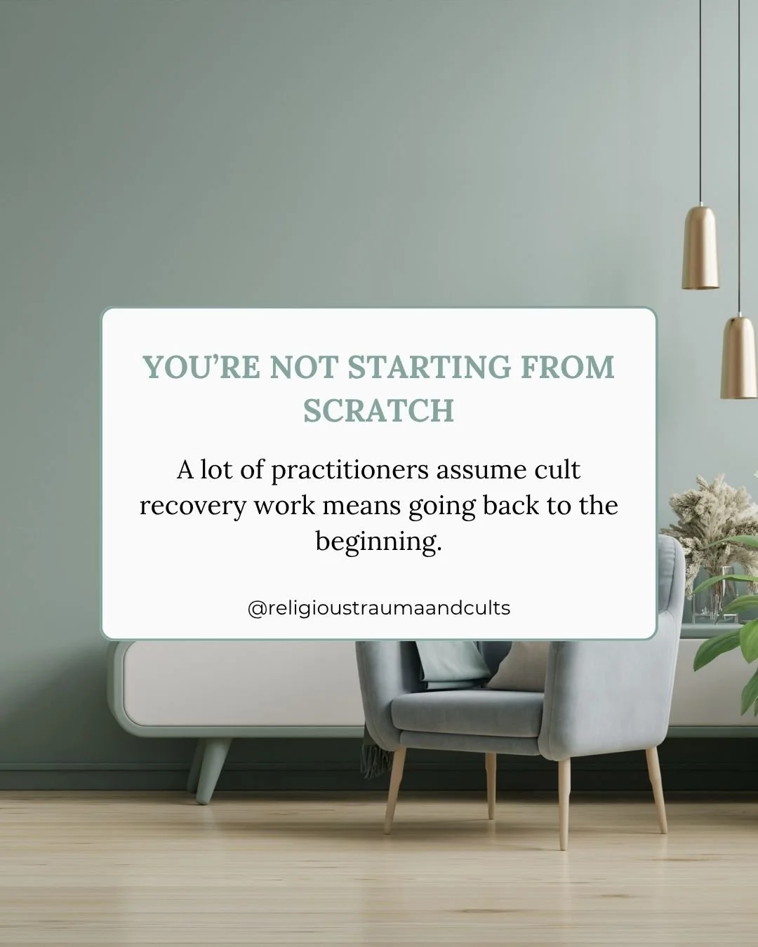 A lot of practitioners tell us they&rsquo;d love to work with cult survivors but feel like they&rsquo;d be starting from the beginning.

We get why. Cults and high-control groups barely come up in most accredited psychology, counselling and social wo